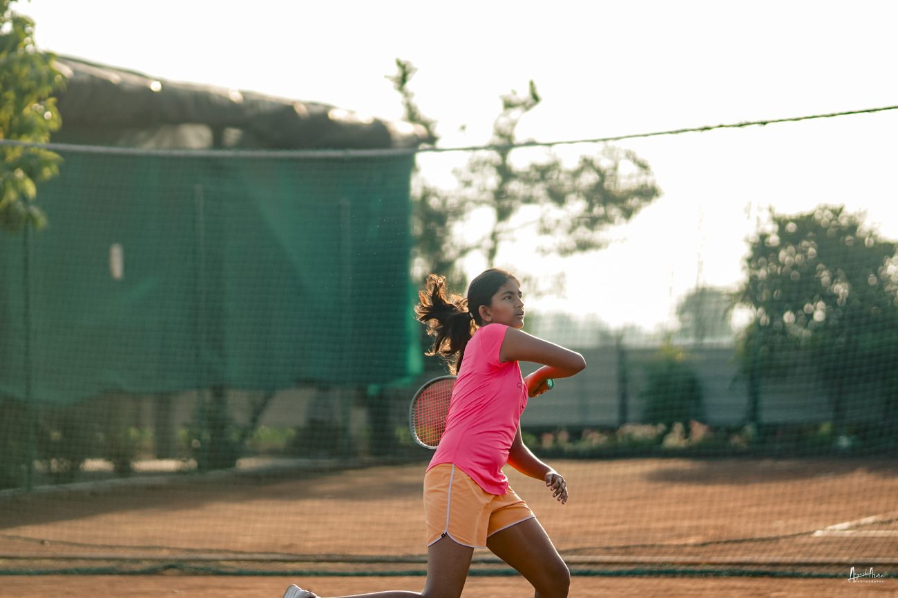 Tennis players shaking hands after a match