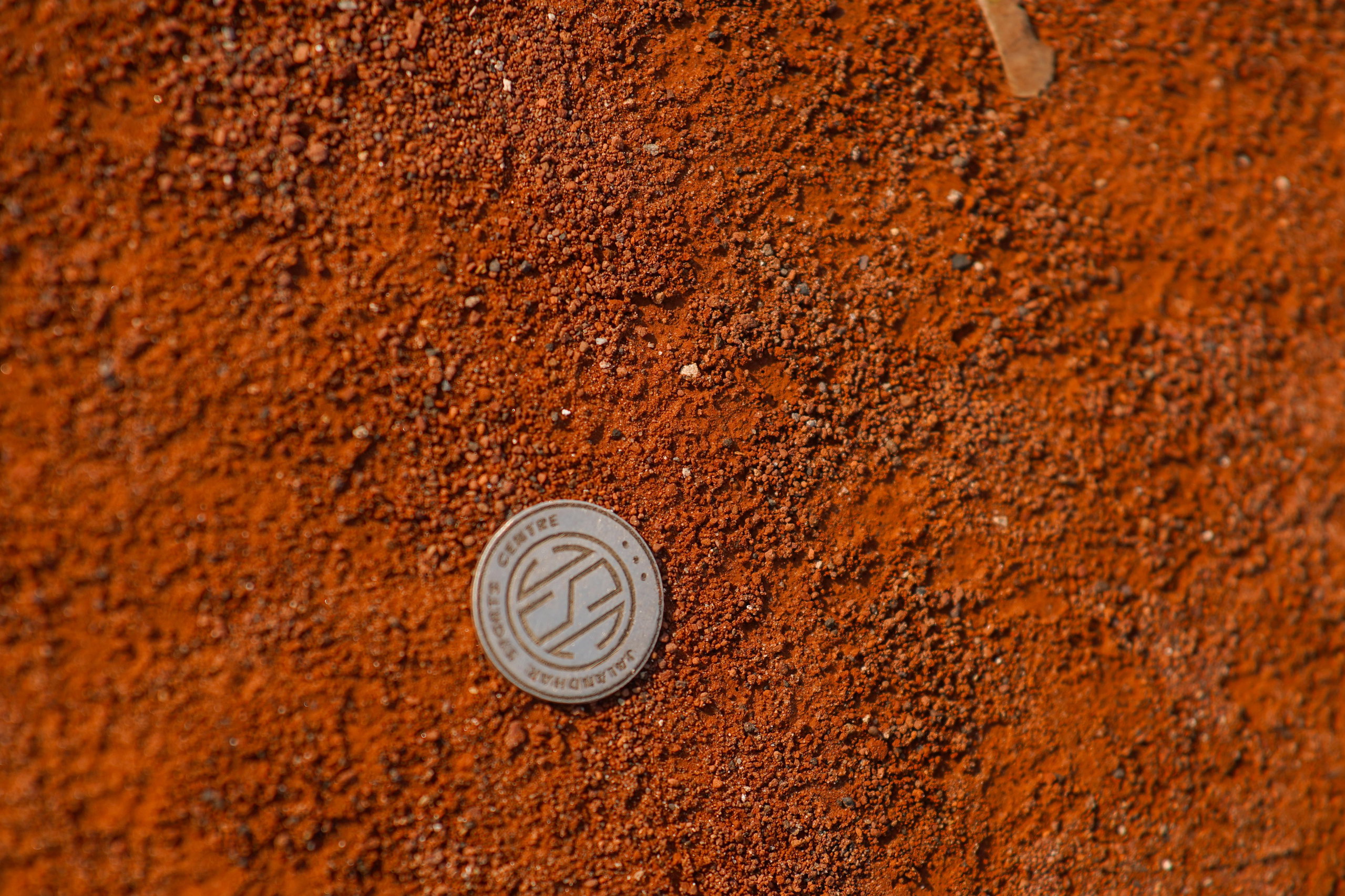Tennis court coin toss detail