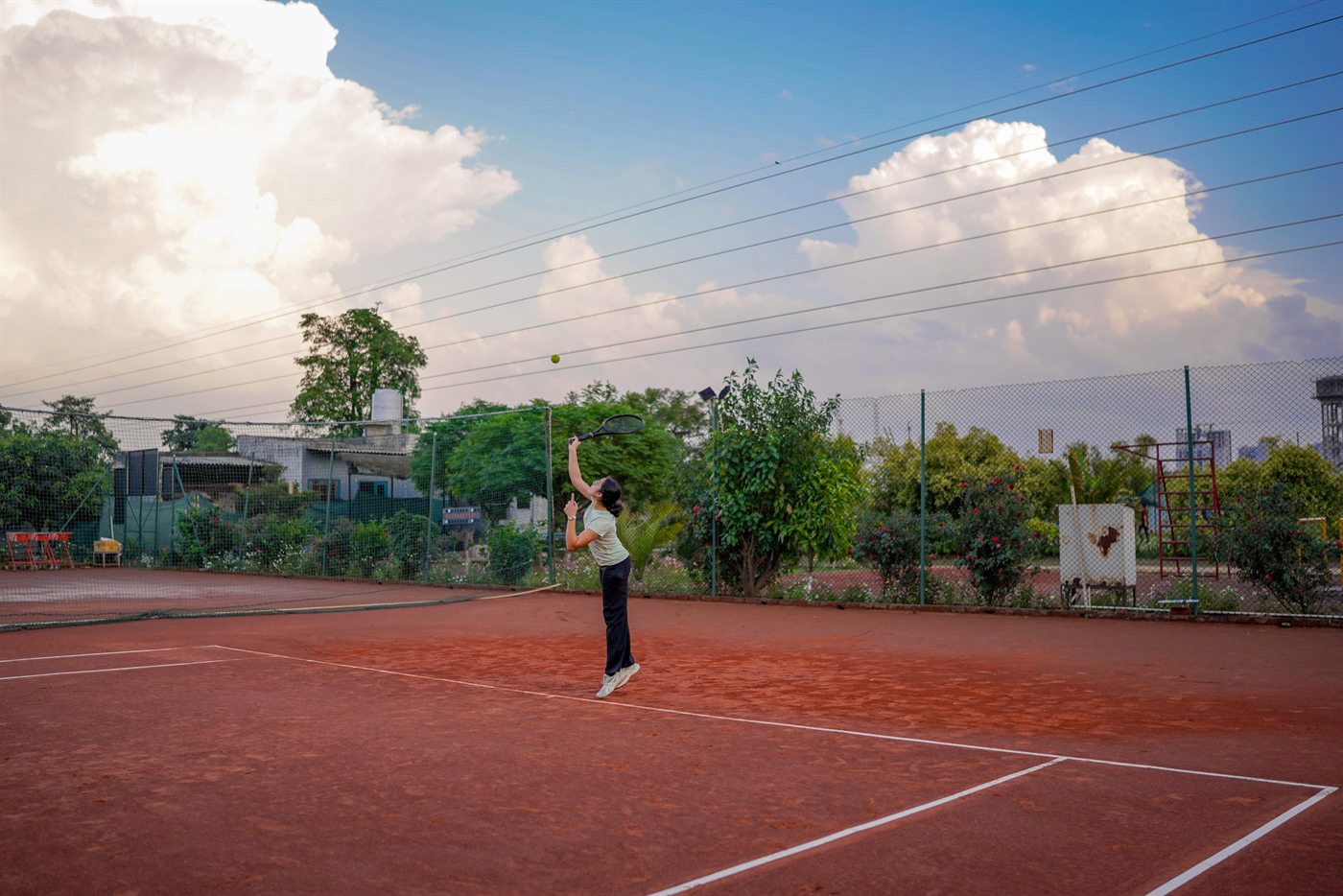 Players showing sportsmanship on court